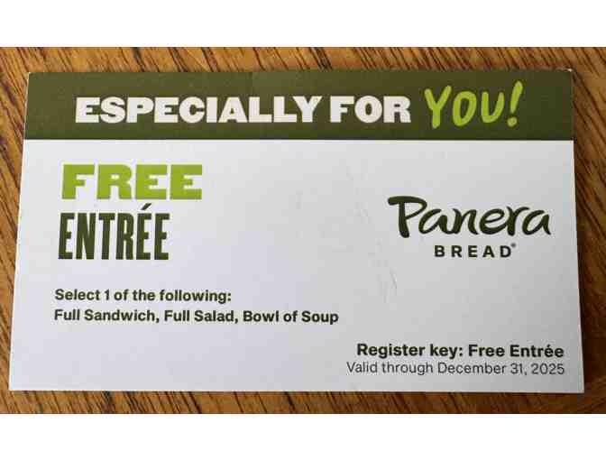 Two Panera Free Entree Gift Cards - Photo 1